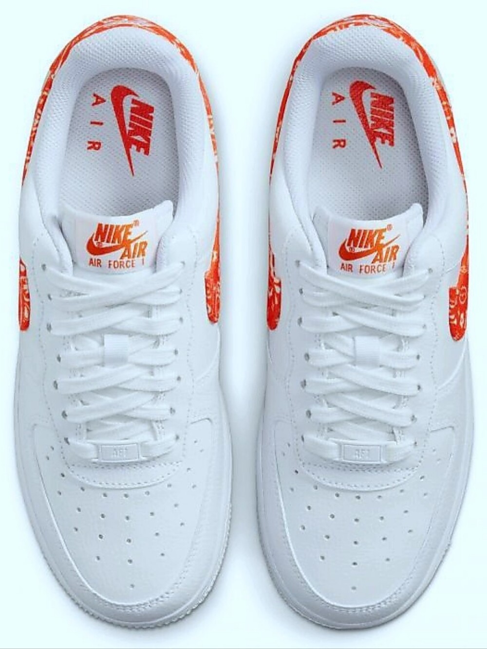 New Nike Air Force 1 Low Orange Paisley (Womens) Size 11  (DJ9942-102)